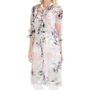 Vince Camuto Side Tie Diffused Bloom Tunic. Med